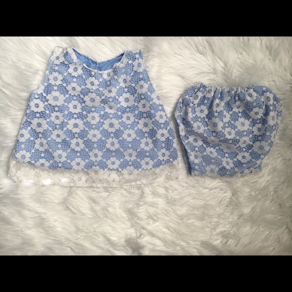 Handmade 2 piece outfit for baby girl